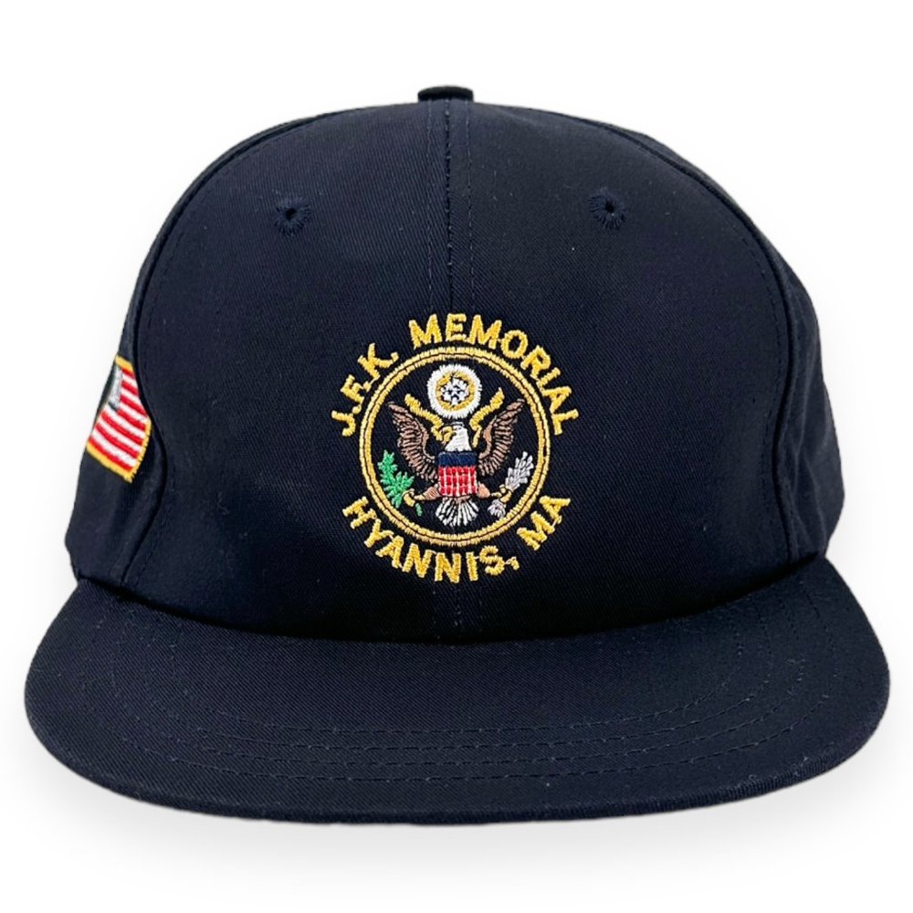 Made in USA Vintage Unionwear Navy Blue JFK Memorial Memorabilia Adjustable Hat